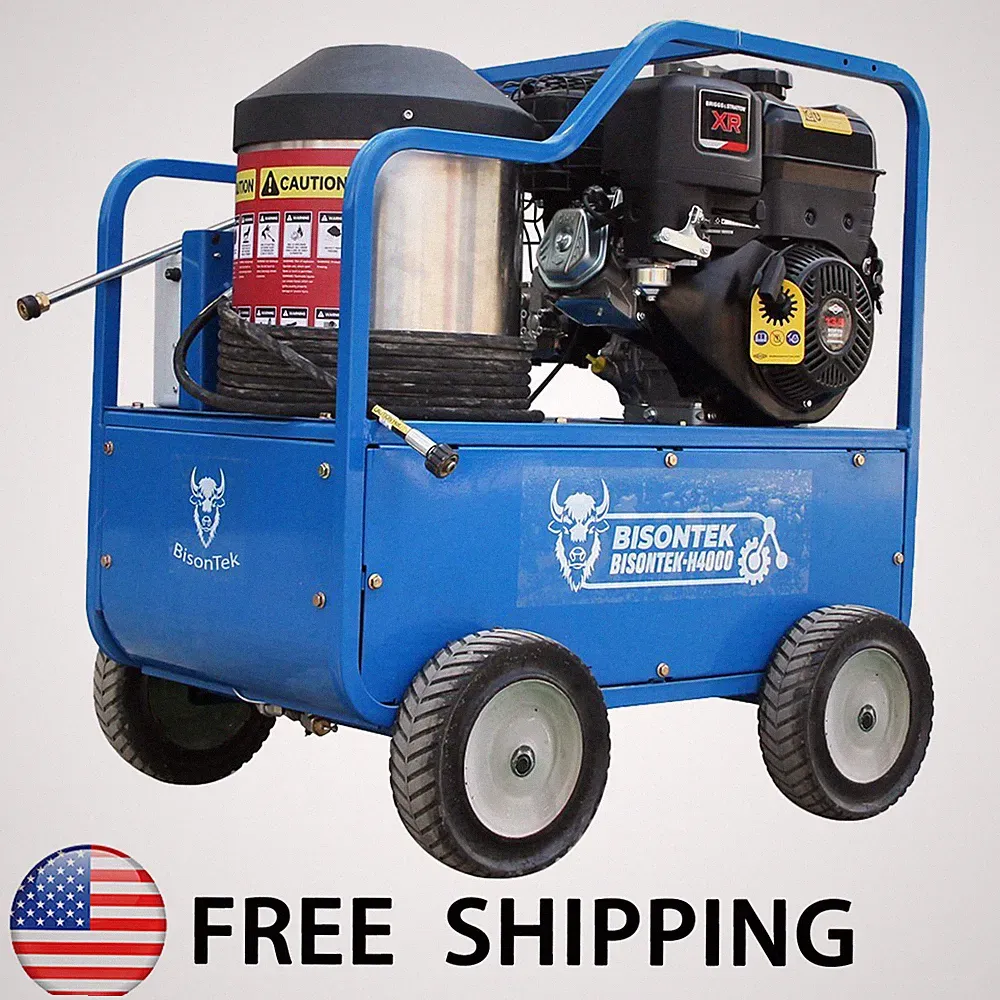 Free Shipping, 4000PSI 4GPM Hot Water High-Pressure Washer B&S 13.5HP Gasoline