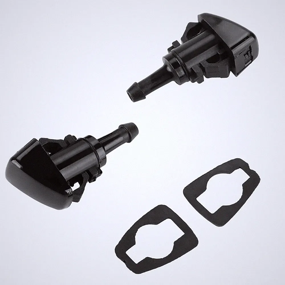 Front Windshield Wiper Washer Nozzles Spray Jet - Compatible for Subaru Black