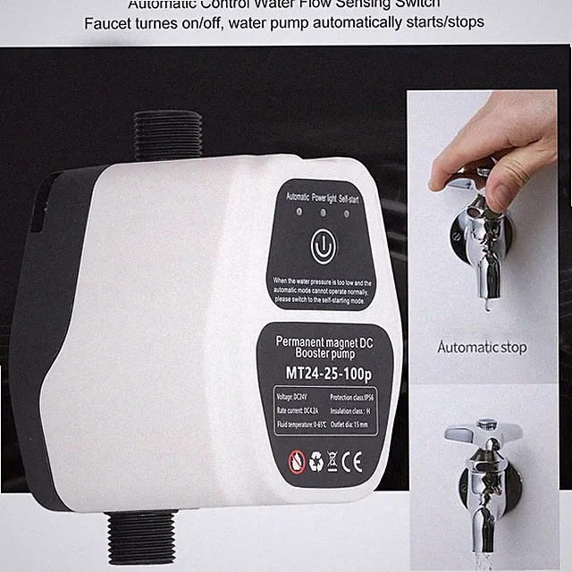 Full Automatic Intelligent Sensing Quiet Water Pressure Boost Pump 25L US Plug