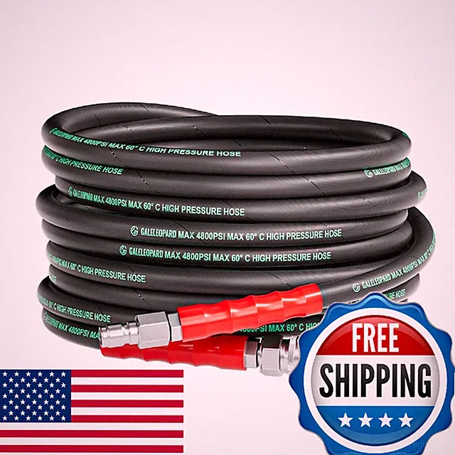 GALELEOPARD 3/8" Pressure Washer Hose 25FT 4800PSI with 3/8 Inch Quick Connect