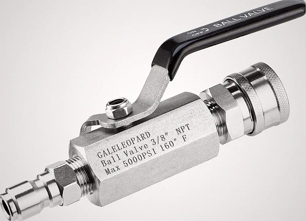 GALELEOPARD Ball Valve Pressure Washer, 3/8 Inch Quick Connect Black