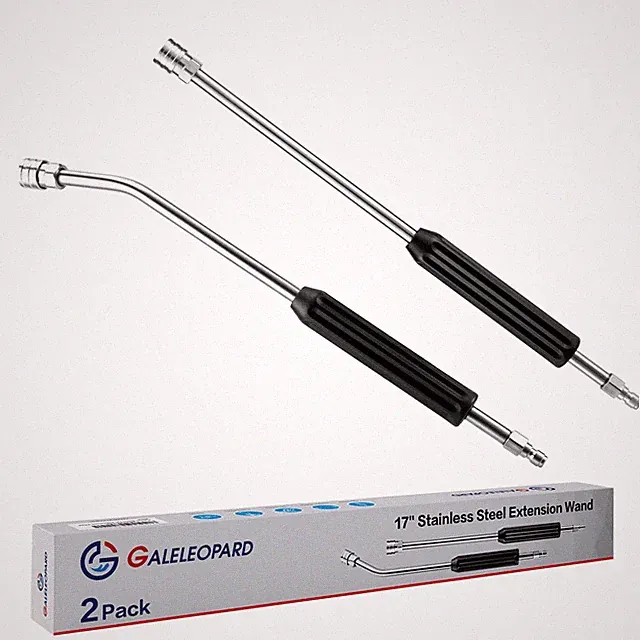 GALELEOPARD Pressure Washer Extension Wand, Short 17 inches, Black