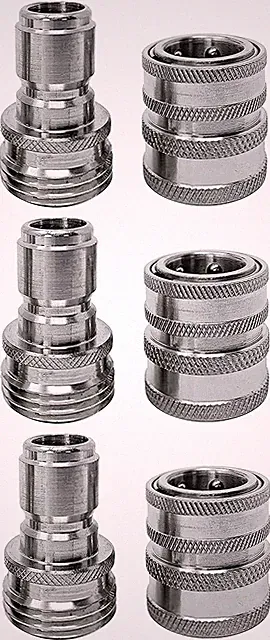 Garden Hose Adapter Set 3/4In Quick Connect Fittings for Commercial