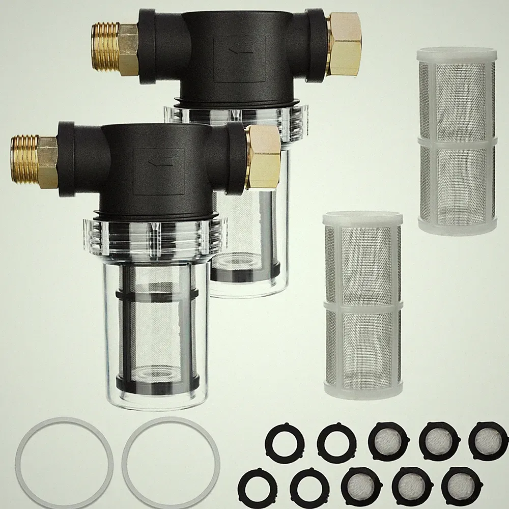 Garden Hose Filter for Pressure Washer Inlet - 2 Pack, High Flow, Durable Design