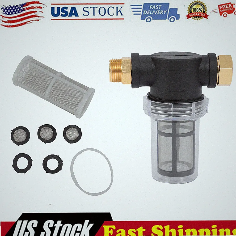 Garden Hose Filter for Pressure Washer Inlet Water, Inline Filter for Sediment