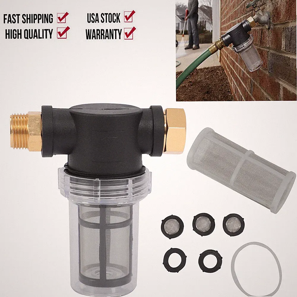 Garden Hose Filter for Pressure Washer Inlet Water Inline Sediment Filter Whole