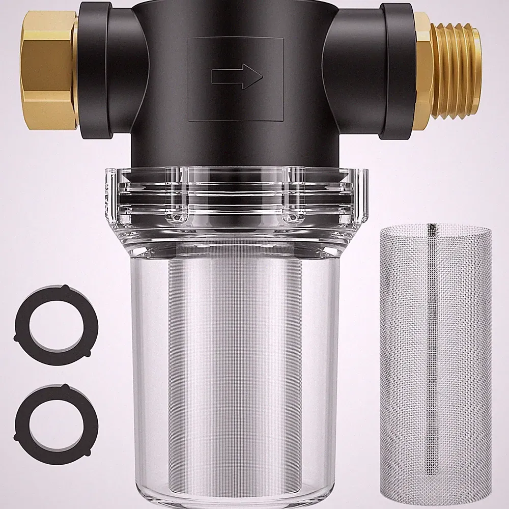 Garden Hose Filter Pressure Washer Inlet for RV Camping Car Wash Water Hose
