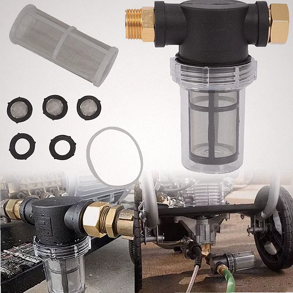 Garden Hose Filter Pressure Washer Inlet Water Inline Filter New for Sediment