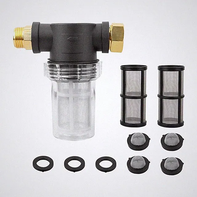 Garden Hose Inlet Filter for High Pressure Washer, Sediment Filter Attachment, 4