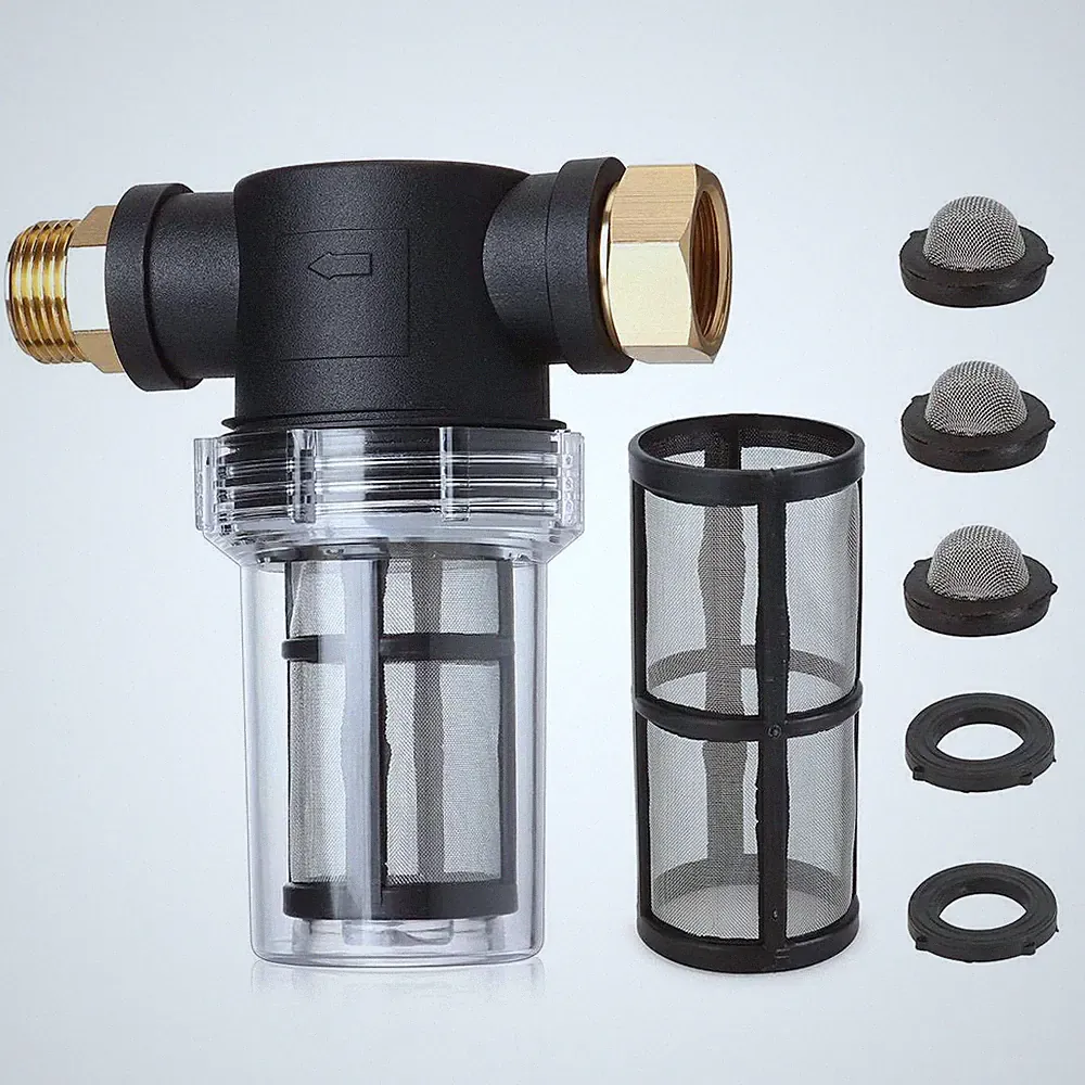 Garden Hose Inlet Filter Inline Water Pressure Washer Sediment Washing Machine