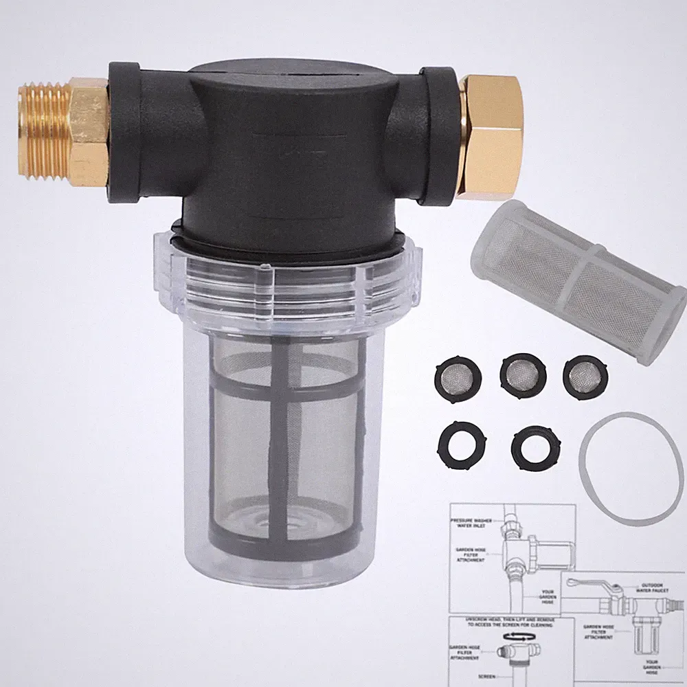 Garden Hose Inlet Filter Inline Water Pressure Washer Sediment Washing Machine