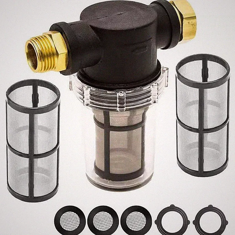 Garden Hose Inlet Filter Inline Water Pressure Washer Washing Machine Sediment