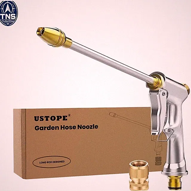 Garden Hose Nozzle High Pressure 3/4 inch Adjustable Spray Nozzle Car Washer