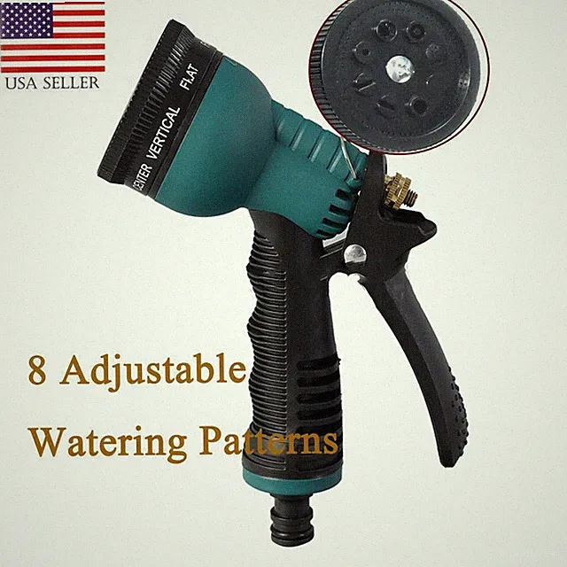 Garden Hose Nozzle Spray Nozzle 8-Pattern Heavy Duty High Pressure Leak Proof