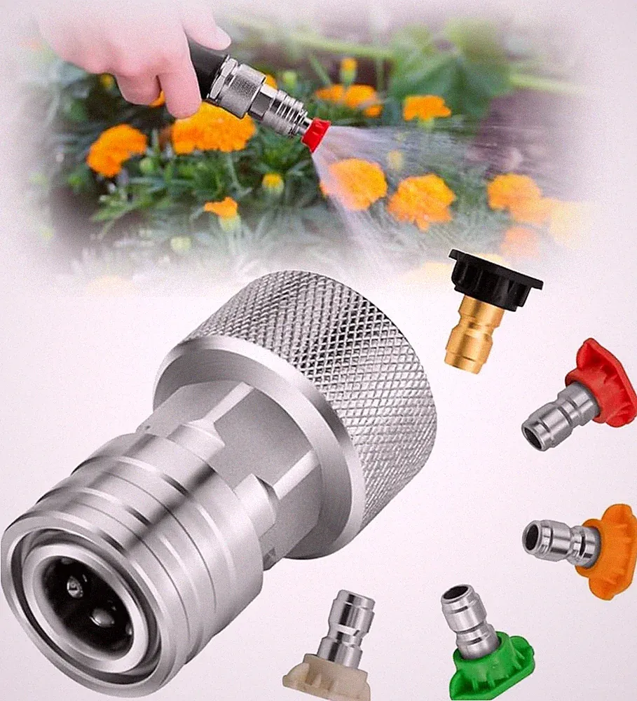Garden Hose to Pressure Washer Adapter 3/4” GHT to 1/4” Quick Connect