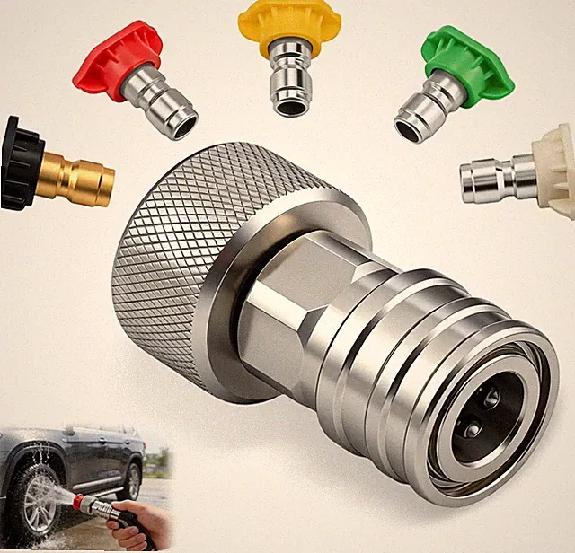 Garden Hose to Pressure Washer Adapter, 3/4" GHT to 1/4" Quick Connect, Convert