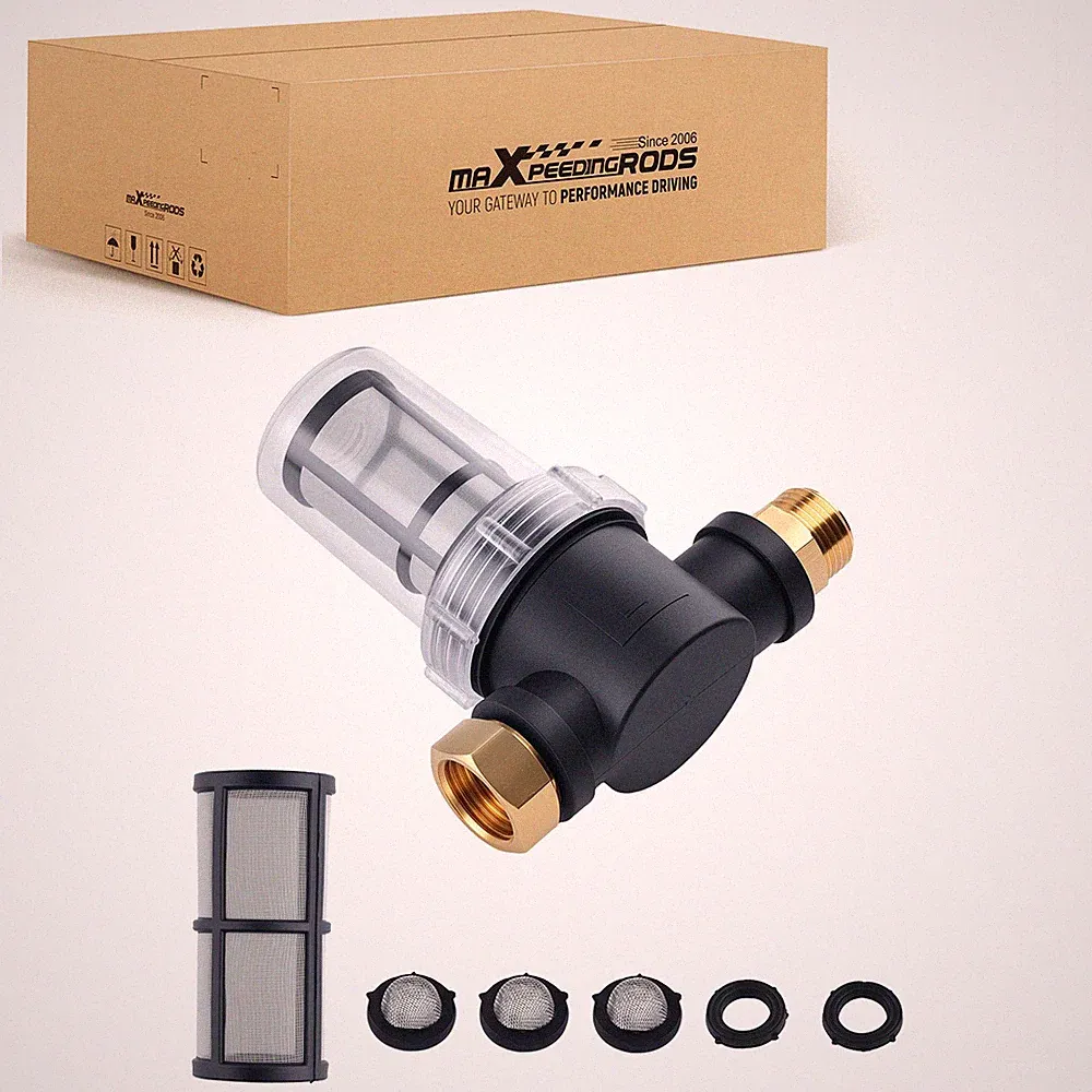 Garden Inline Wash Hose Filter System for Pressure Washer Hose with Clear Cup