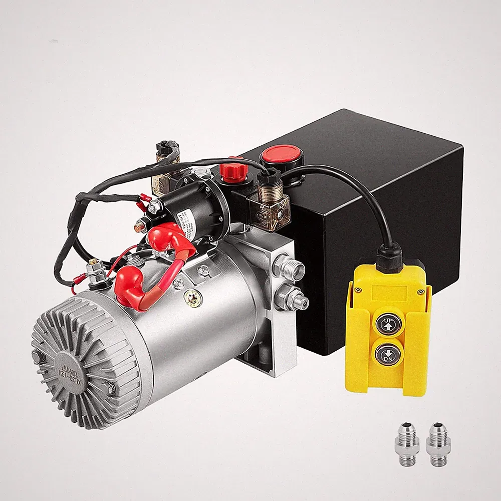 Garvee High-Pressure Dual-Acting Hydraulic Pump 12V 10 Quart –0.91 GPM, 3200 PSI