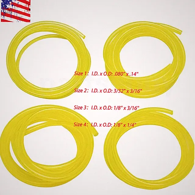 Gas Fuel Line Hose Tube 5ft 4 Sizes For Chainsaw Trimmer Blowers Pressure Washer