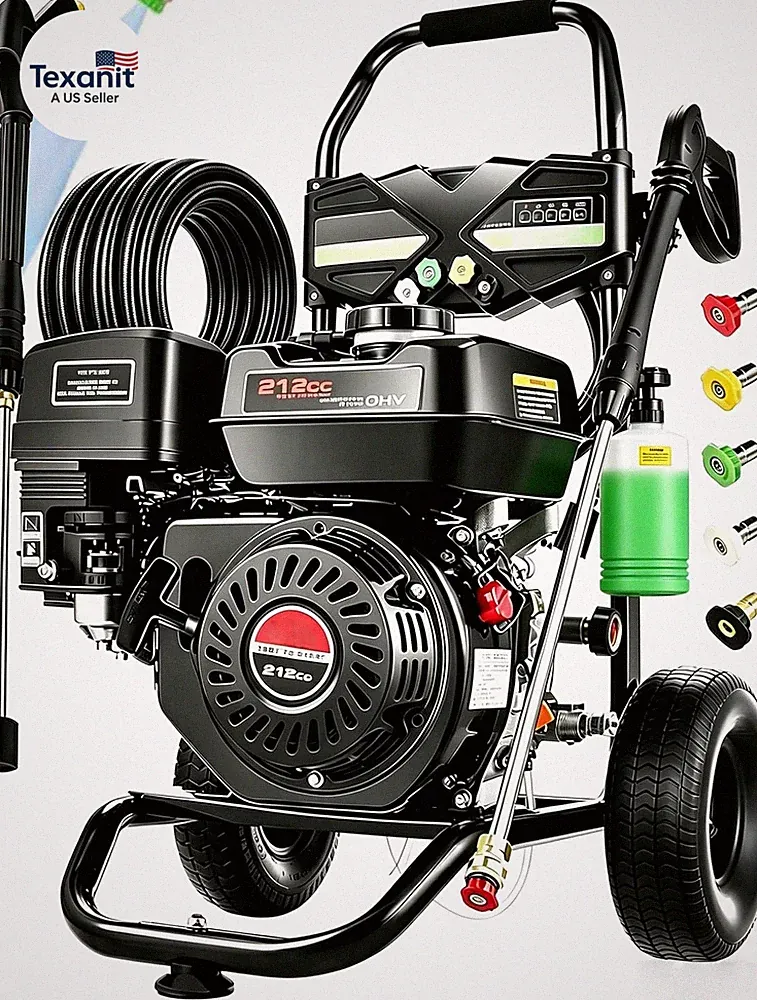 Gas Powered Pressure Washer 4200 PSI Gas Power Washer 4.0 GPM 212CC Commercial H