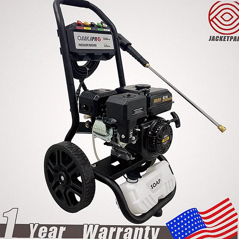 Gas Pressure Washer 3200 PSI & 2.5 Max GPM w/ Onboard Soap Tank+Spray Gun+Wand
