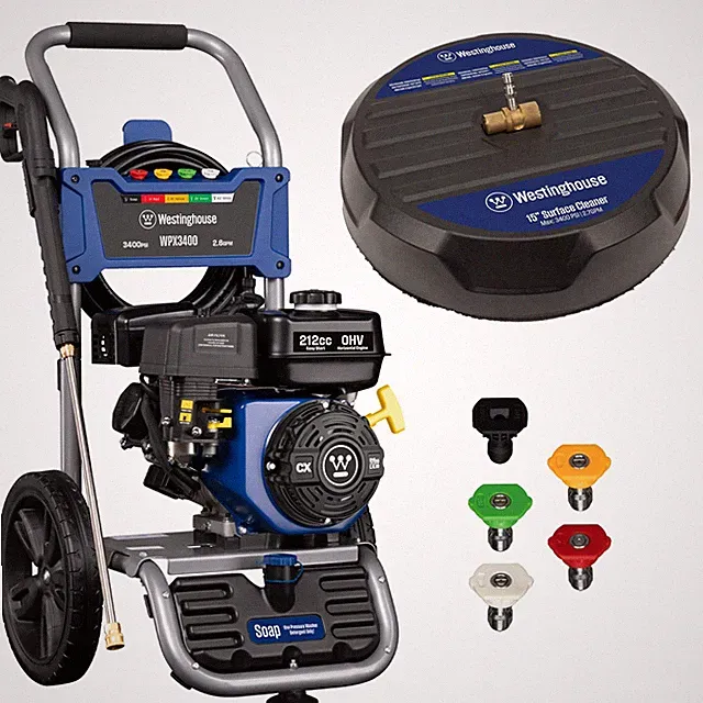 Gas Pressure Washer 3400 PSI 2.6 GPM Surface Cleaner Westinghouse WPX3400SC Soap