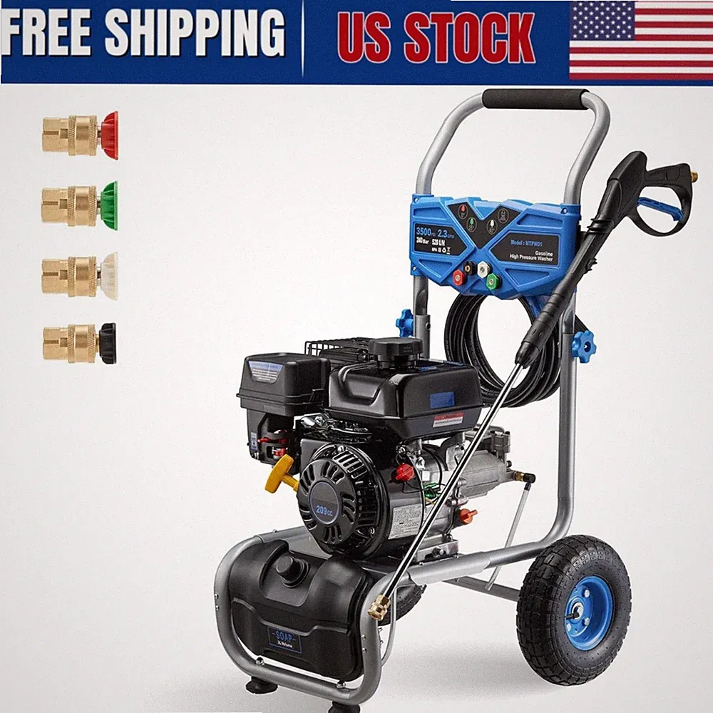 3500 PSI 2.3GPM Gas Pressure Washer Gas High Pressure Washers Gas Powered Washer