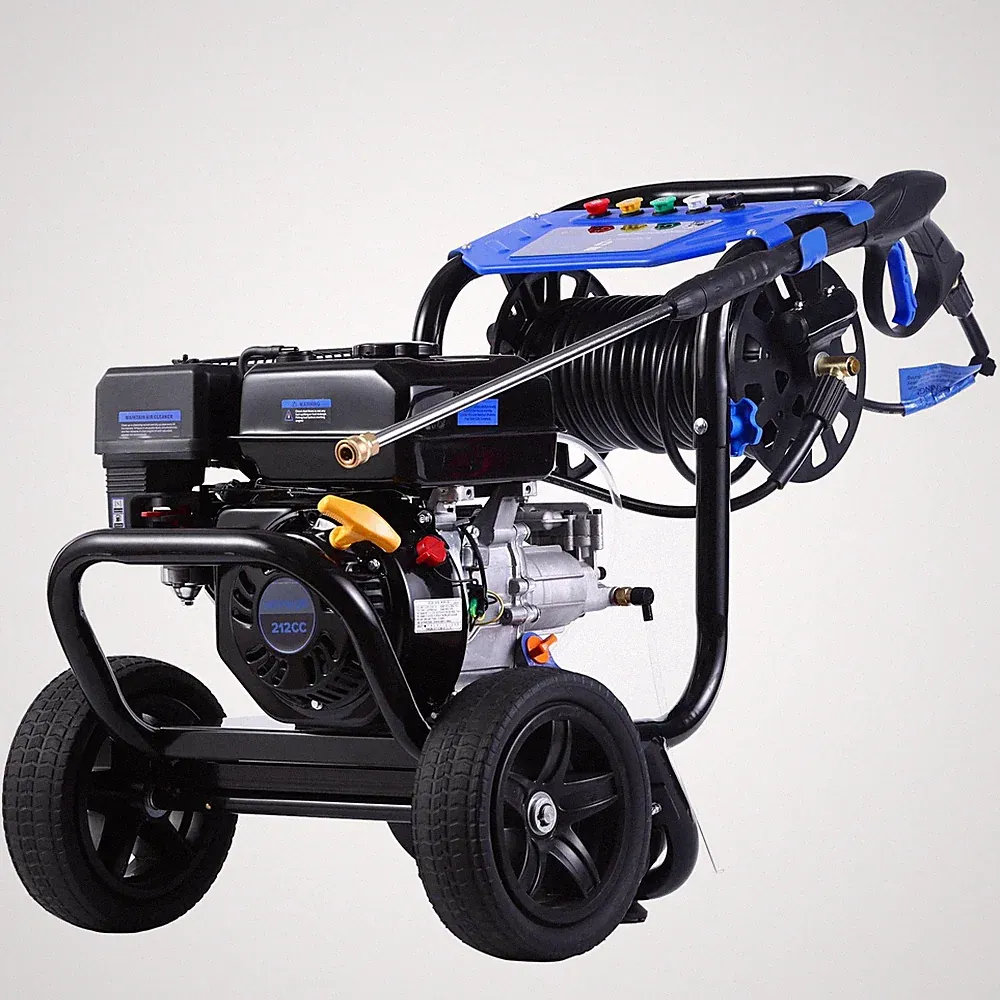 Gas Pressure Washer 3500 PSI 2.3GPM with 5 Nozzle&Hose Reel Set for Cars Fences