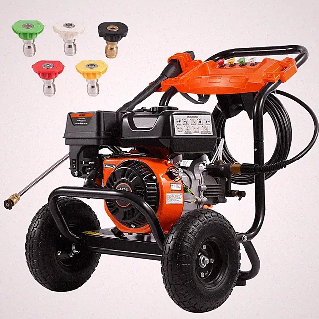 Gas Pressure Washer 3500 PSI 2.6 GPM, 210cc Engine, 26ft Hose & 5 Nozzles