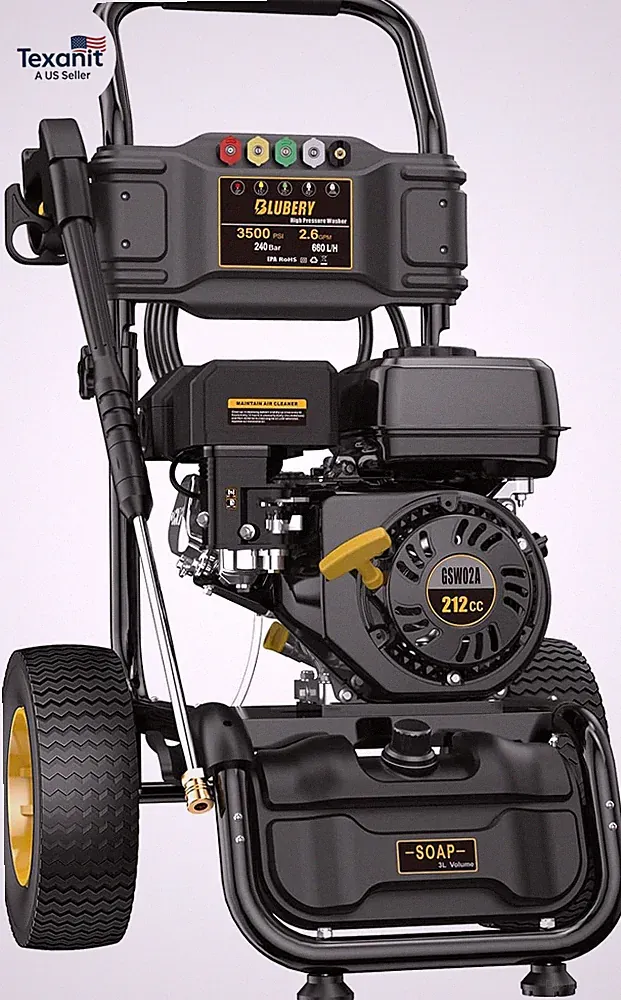 Gas Pressure Washer, 3500 PSI Pressure Washer，2.6 GPM Heavy Duty Power Washer, 3