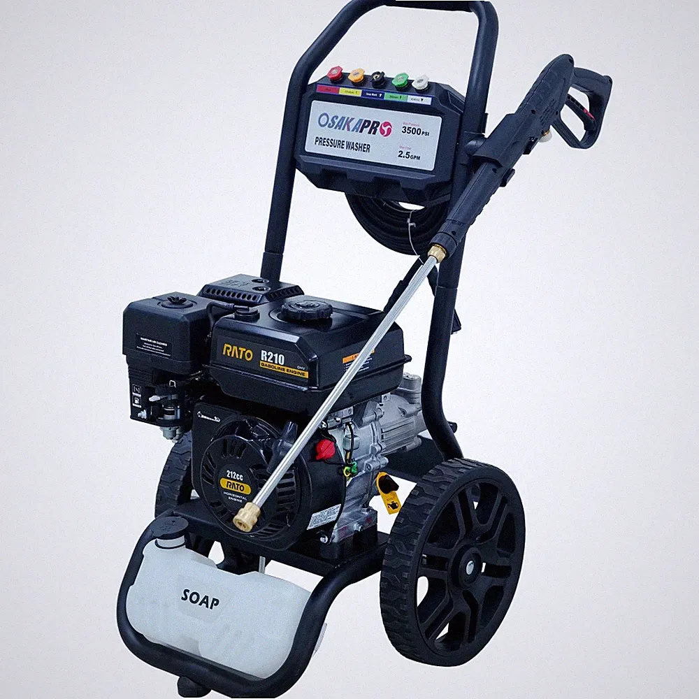Gas Pressure Washer 3500PSI 2.5GPM, 7HP 212cc Engine w/ 5 Nozzles & Soap Tank