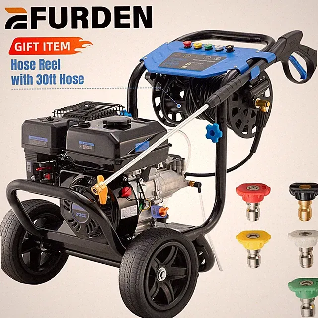Gas Pressure Washer 3600 PSI 2.3 GPM Gas Powered Washer 212cc 7HP 5 Nozzles Set