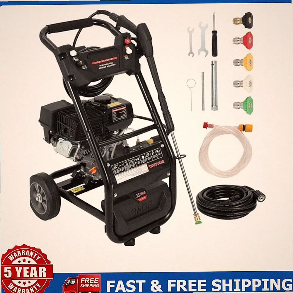 Gas Pressure Washer 3600 PSI 2.6 Max GPM High Pressure Washer With 4 Nozzles