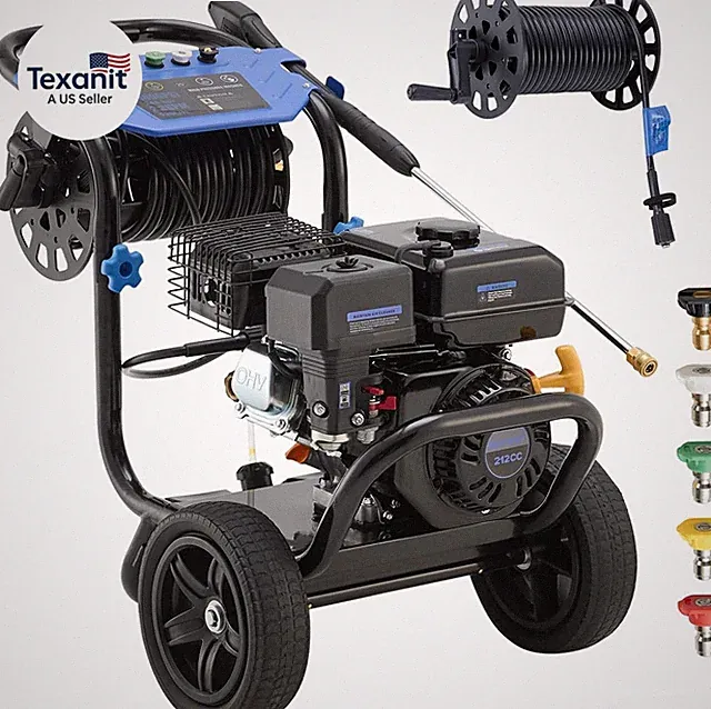 Gas Pressure Washer 3600 PSI with Hose Reel, 2.3 GPM Heavy Duty High Power Washe