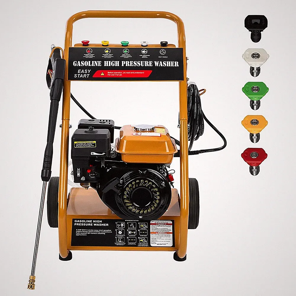 Gas Pressure Washer 3950 PSI 2.6 GPM 6.5HP Gas Power Washer with 5 Nozzle Set