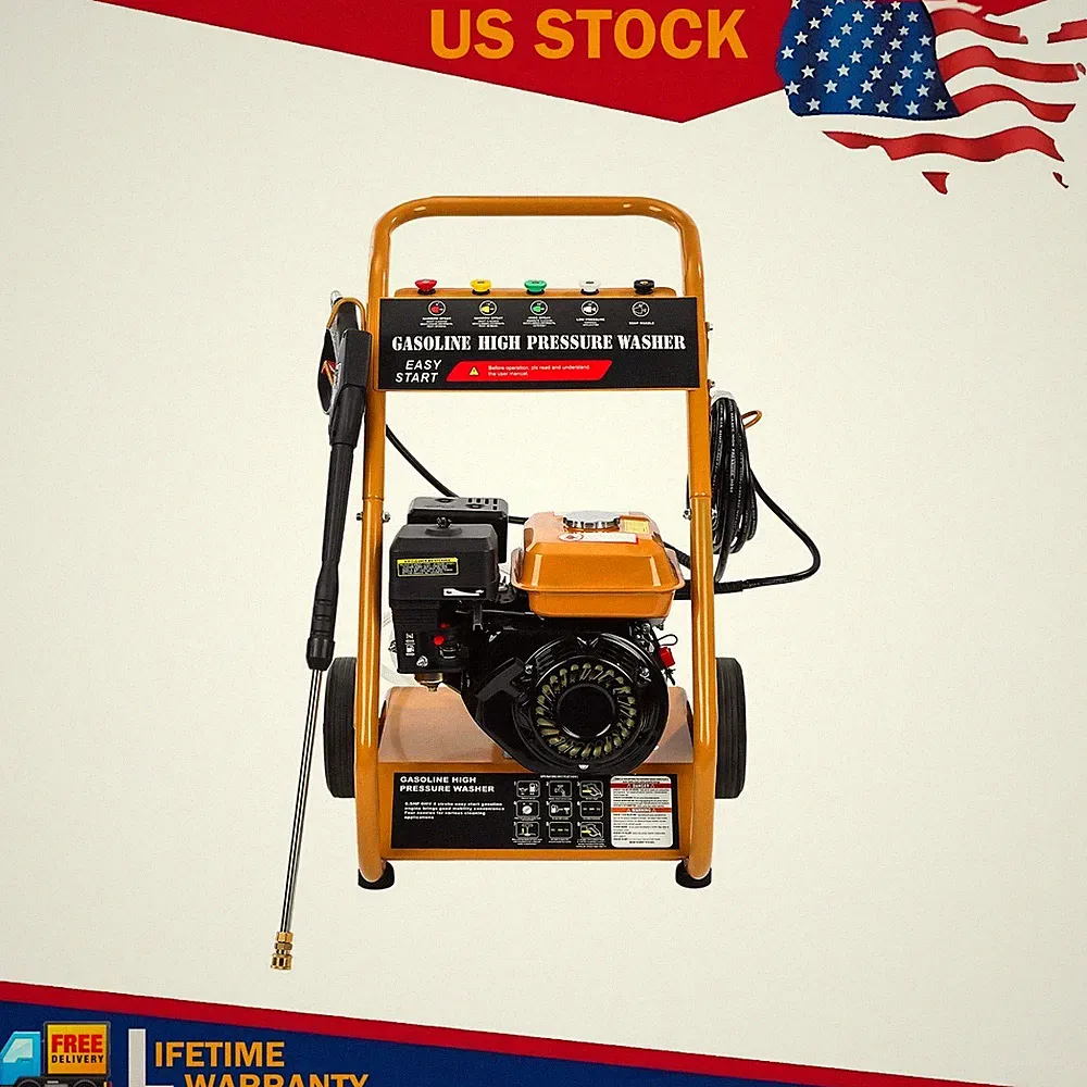 Gas Pressure Washer 3950 PSI 6.5HP 0.6L Oil Capacity 4-Stroke Quick Connect