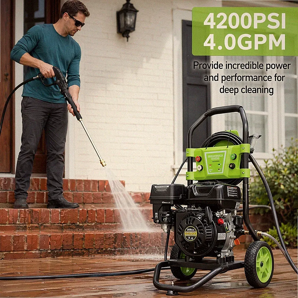 Gas Pressure Washer 4200 PSI 4.0GPM Power Cleaner with 25Ft Hose & 4 Nozzles