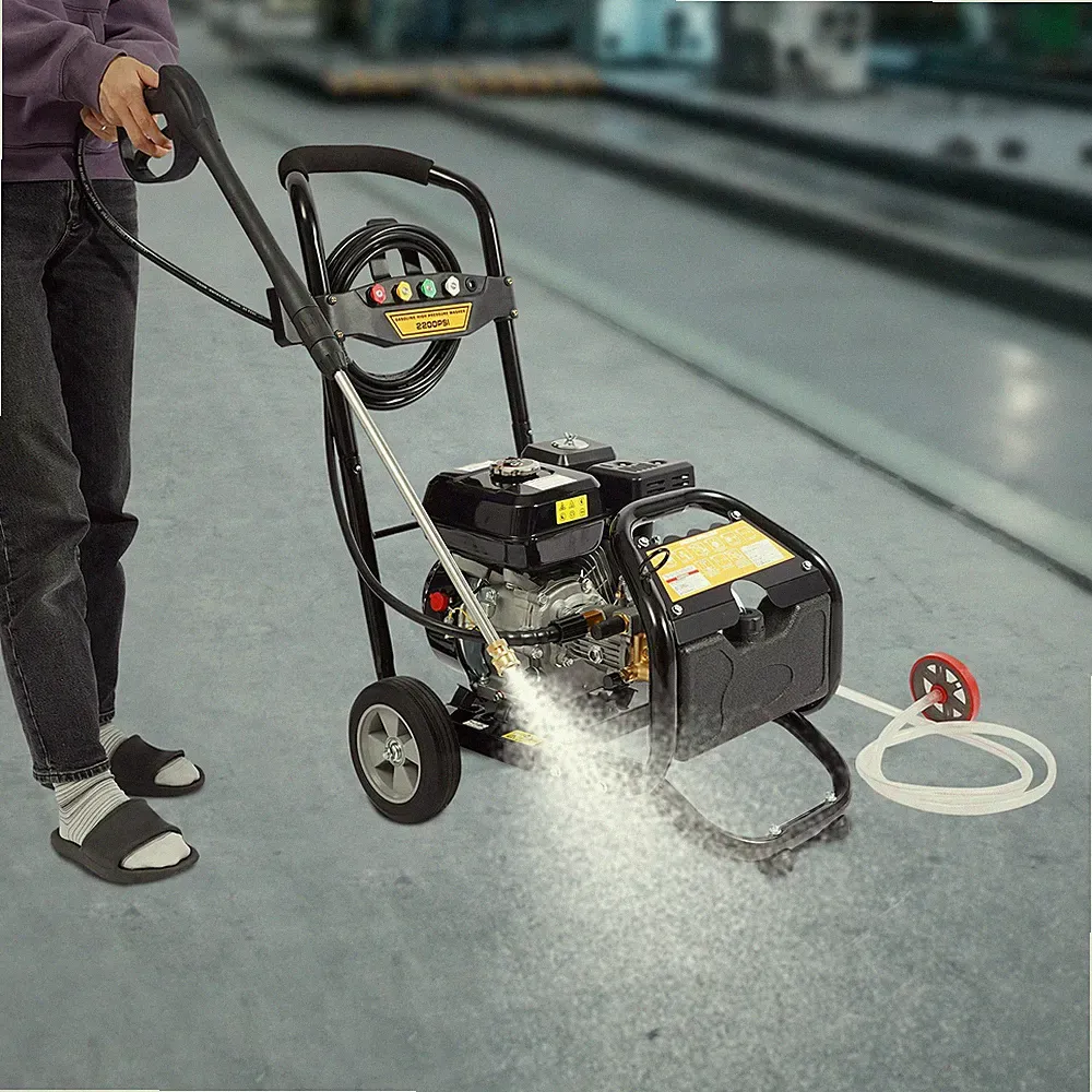 Gas Pressure Washer Cold Water Gas Powered Washer 2.4GPM 7HP / Wheels 2200PSI