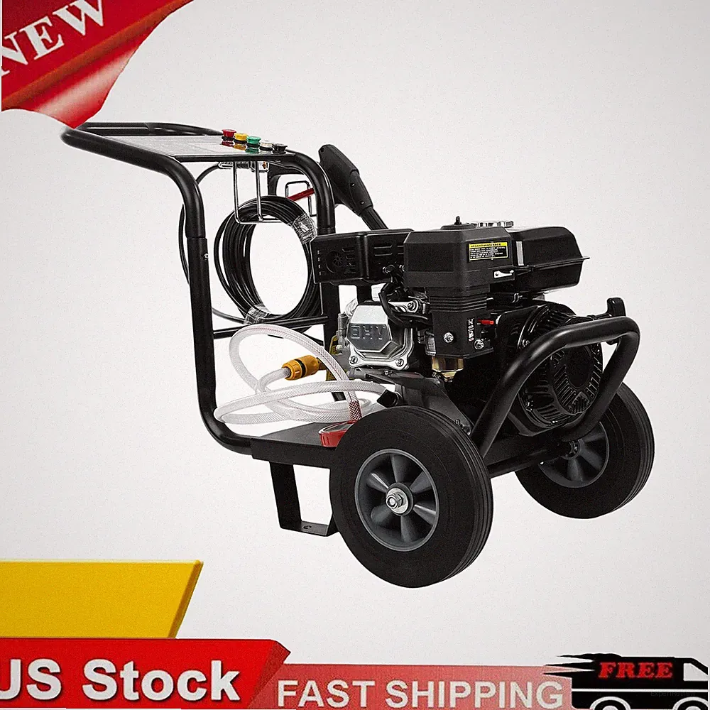 Gas Pressure Washer for Cars Fences 3500PSI 212cc 240 BAR Spray Gun Gas Powered