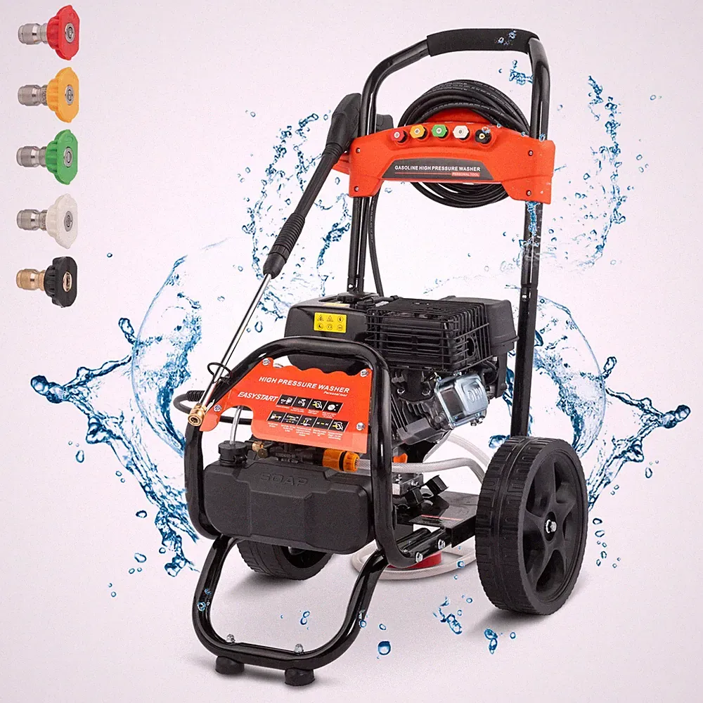 Gas Pressure Washer Gas Powered Washer 2700 PSI 2.3 GPM With 5 nozzles soap