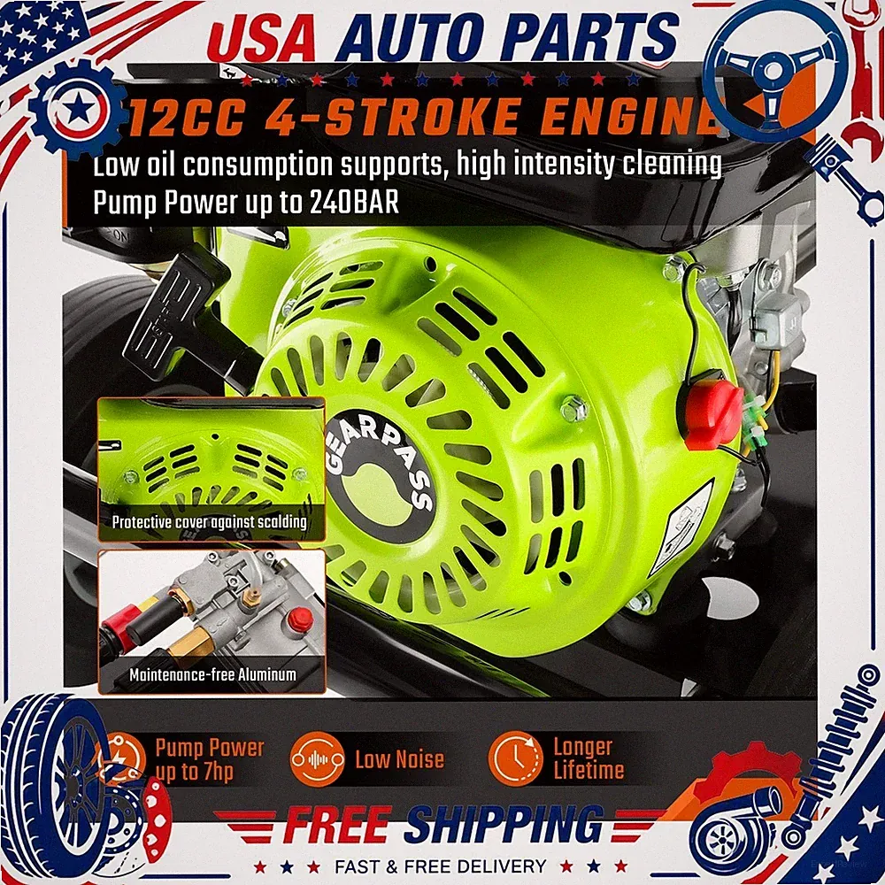 Gas Pressure Washer Gas Powered Washer 3500 PSI 2.6 GPM 212cc 5 Nozzles Hot!