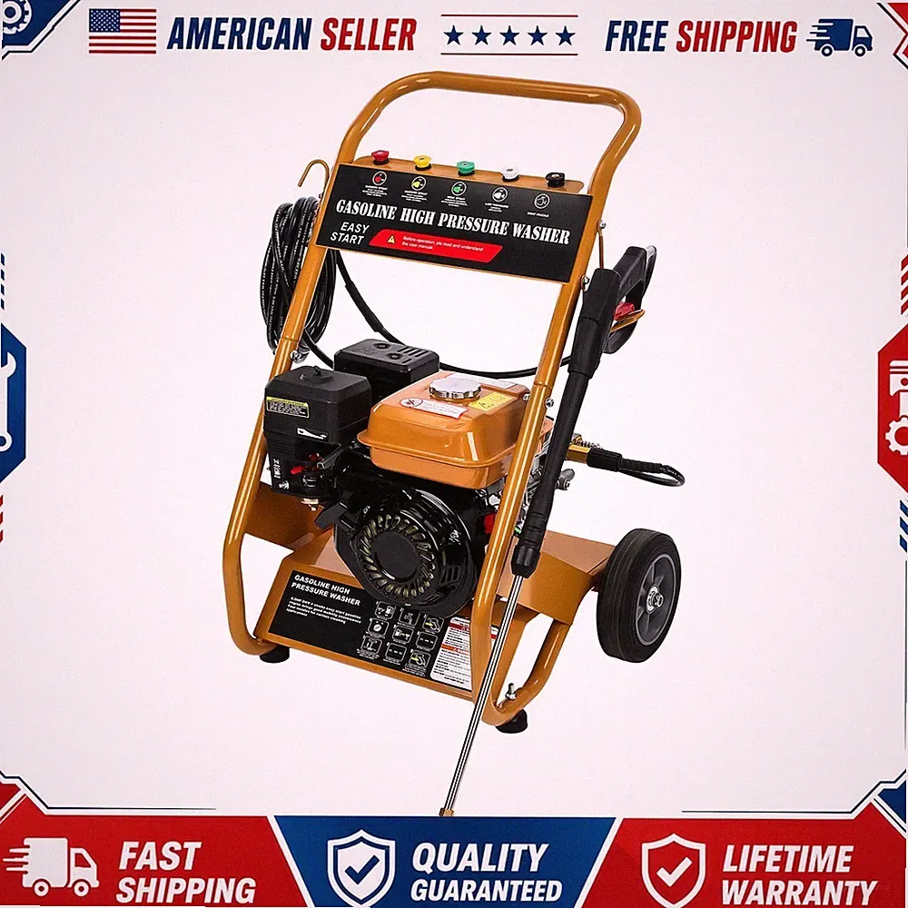 Gas Pressure Washer Gasoline 6.5HP 4-Stroke 2.6 GPM 212cc 5 Nozzles 3950 PSI