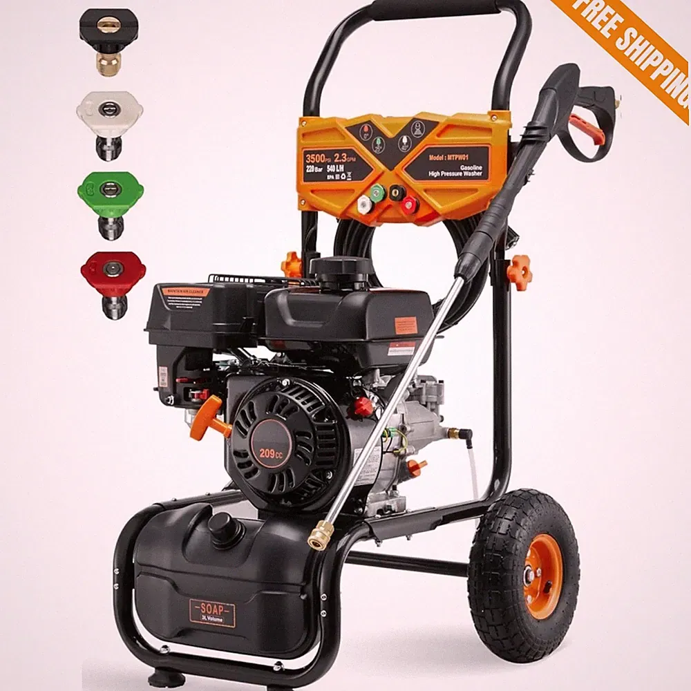 Gas High Pressure Washer Gas Powered Washer 3500 PSI 2.3 GPM 209cc 4 Nozzles