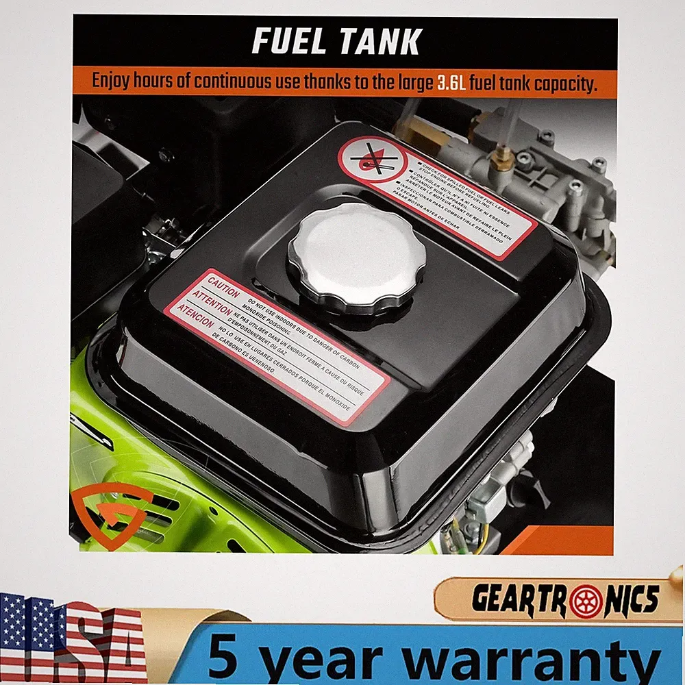 Gas Water Pressure Washer Cold Fluid For House Vehicles 3500PSI 212cc Power