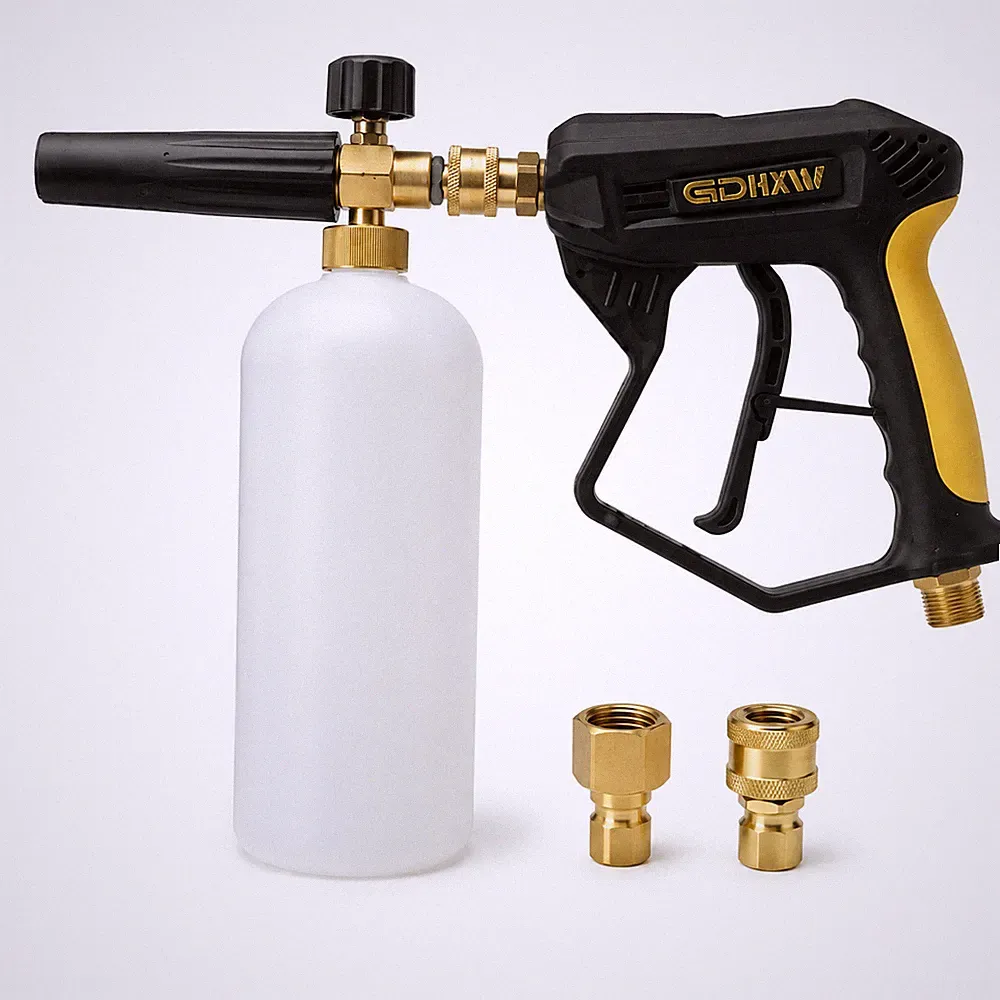 GDHXW 5000 PSI Pressure Washer Gun Foam Cannon 900mL M22-14/15mm 2 Adapters