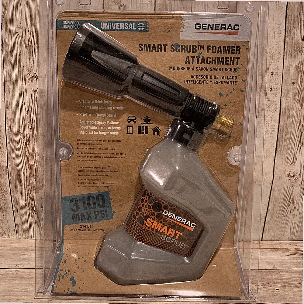 Generac 7665 Smart Scrub Foamer Foam Cannon Universal Pressure Washer Attachment