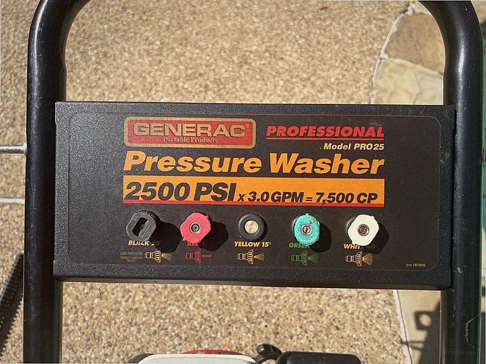 Generac Professional pressure washer with Honda GX200 6.5 HP engine.