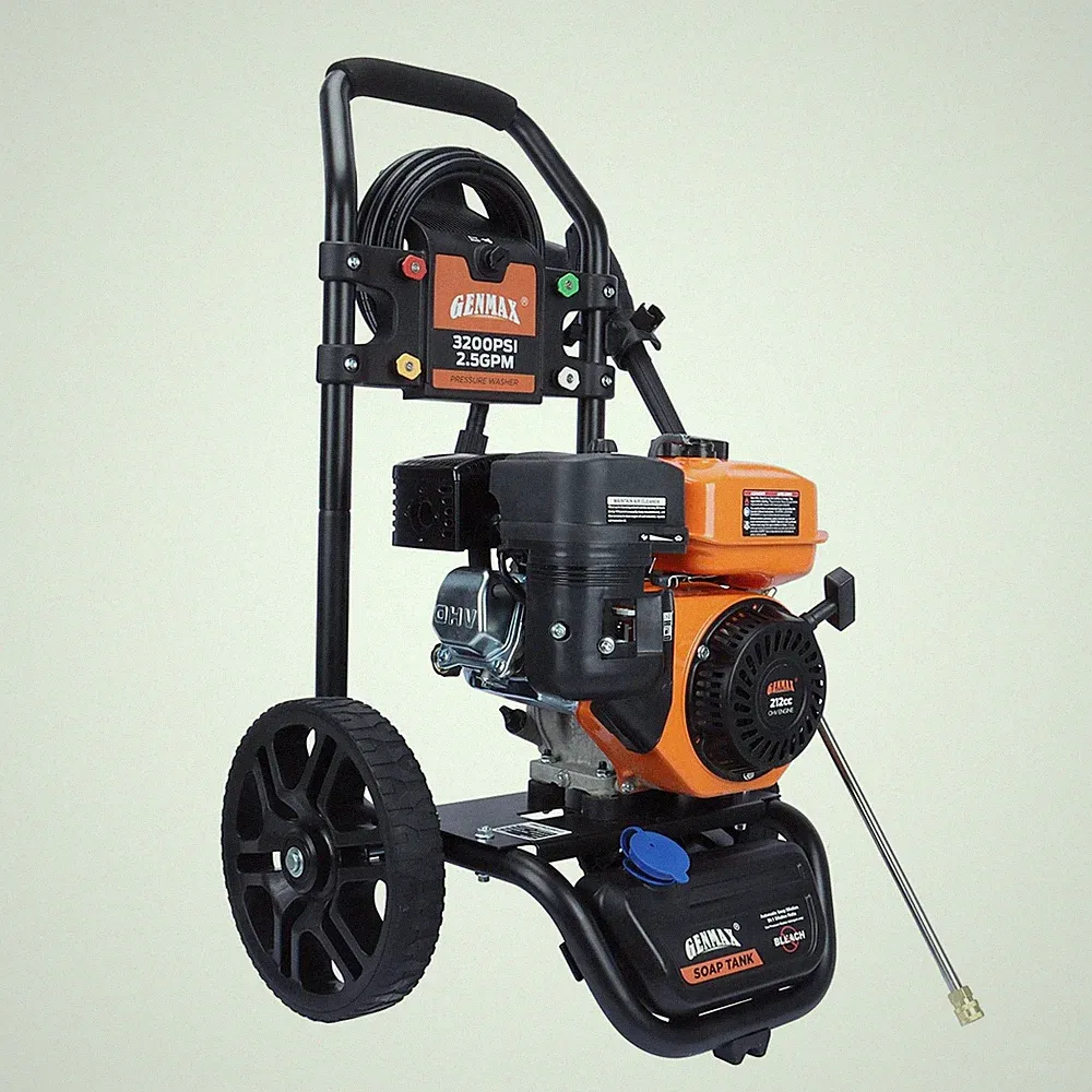 Genmax 3200 PSI 2.5 GPM Gas Powered Pressure Washer With 5 Quick Connect Nozzles