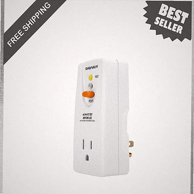 GFCI Adapter 15 Amp Grounded Plug-in Circuit Interrupter for Pressure Washer Hot