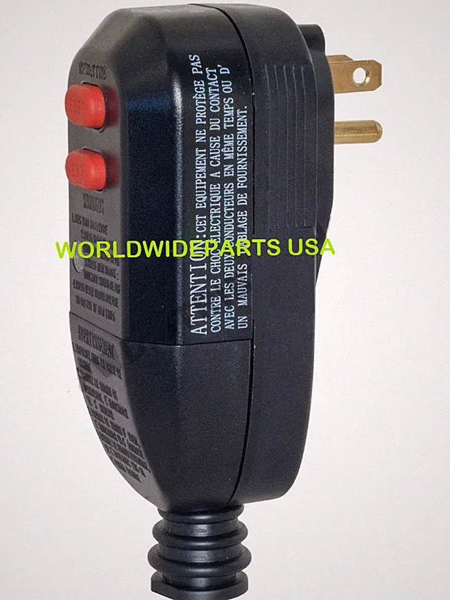 GFCI Replacement Plug for Pressure Washer Pool Pump 15Amp 3 Prong Circuit